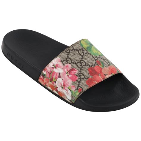 gucci blooms supreme floral slide sandal|scialle Gucci blooms.